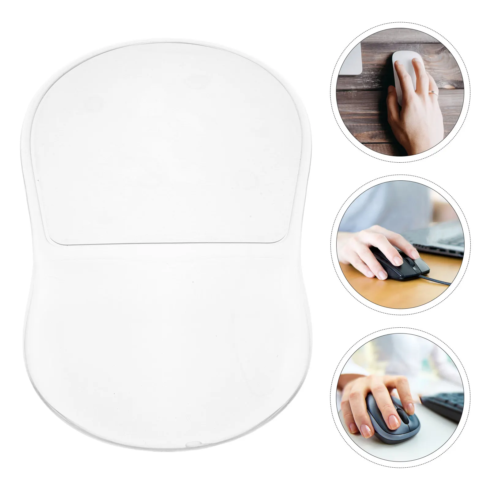 

Silicone Ergonomic Mouse Pad Wrist Rest Transparent Non-Slip Base Desk Mousepad for Computer Laptop Office Home Comfort Wrist