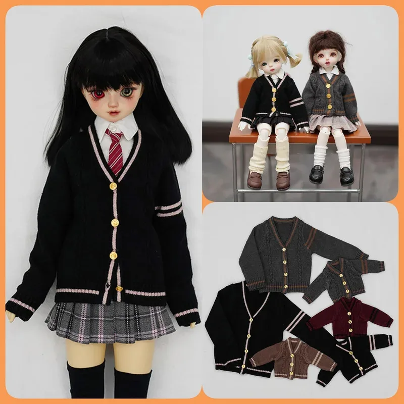 

[Only Selling Clothes ] Big Size Doll 1/3 1/4 1/6 Loose Casual Fashionable Knitted Cardigan Jacket for BJD Action Figure