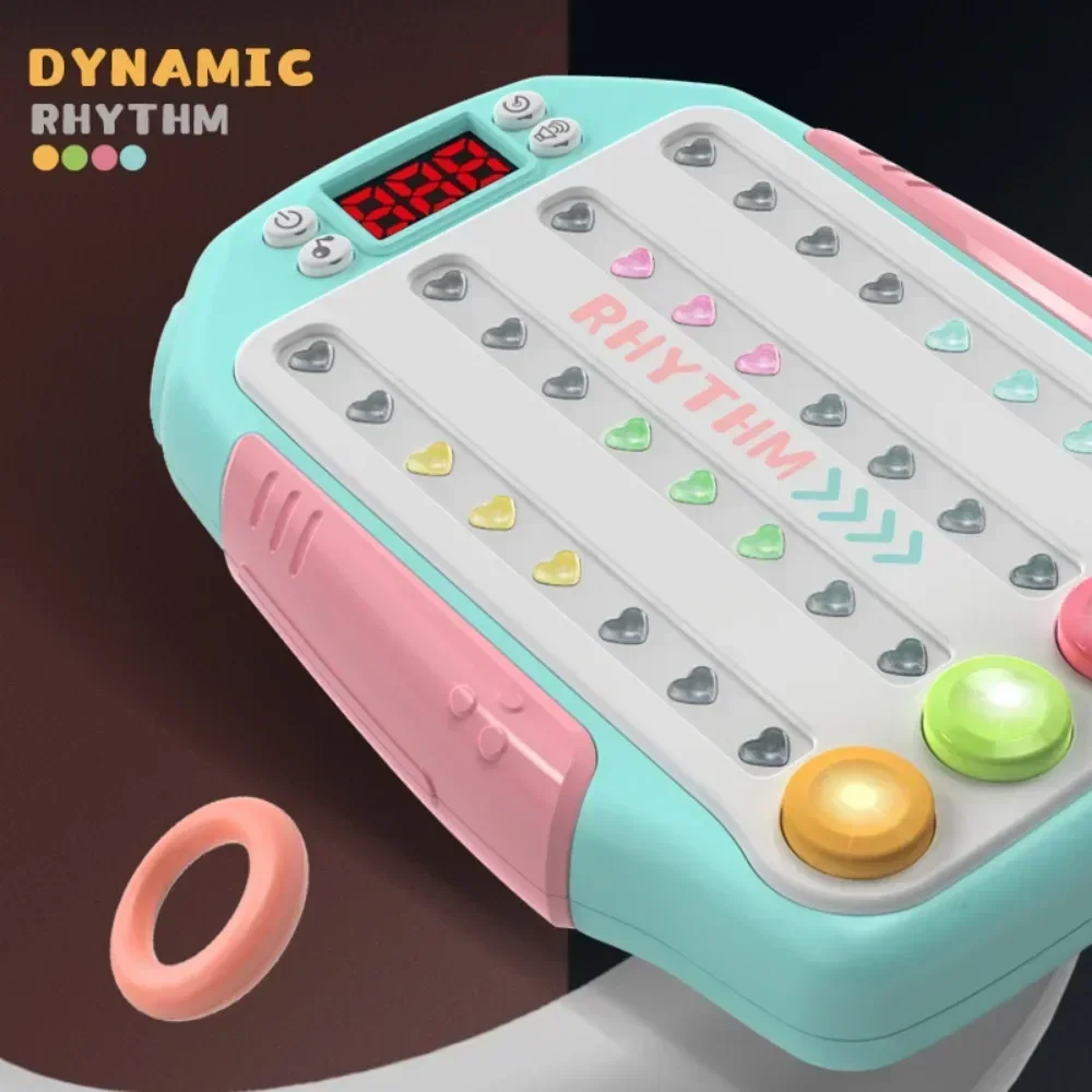 ポップイット-プッシュおよび解凍ゲームコンソール、プッシュおもちゃ、音楽パズル、リズムマスター、ハンドヘルドコンソール、ダンスマシン、レベル小道具