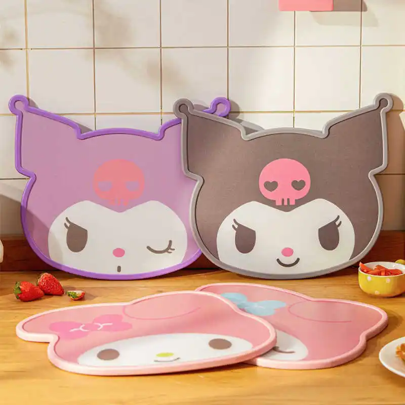 Sanrio Hello Kitty Chopping Block Anime Kuromi Kitchen Thickened Double-Sided Cutting Board Food Grade Kitchen Utensils Gift