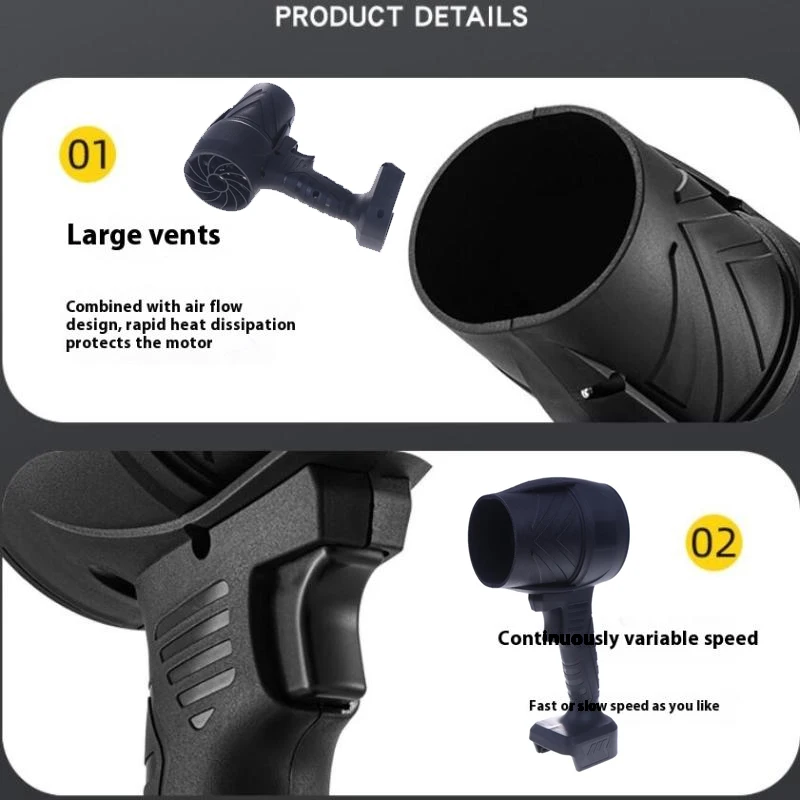 

1 шт., 48 В, портативный уличный пневматический пистолет для мойки автомобиля, турбоструйный вентилятор, электрические мощные воздуходувки, автомобильная сушилка для аккумулятора без батареи