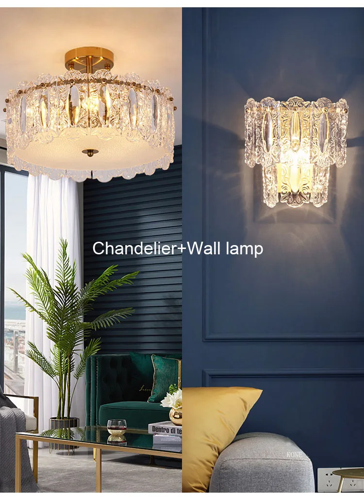 フランスのスタイルのガラスの天井ランプ,モダンな豪華なデザイン,屋内