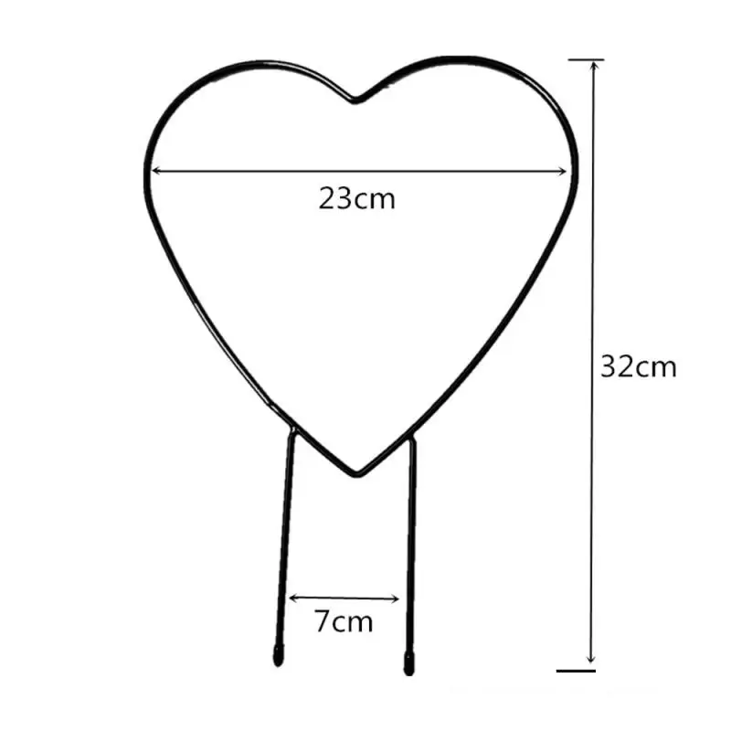 1~10PCS Indoor Plant Stands Black Round Heart Shaped Stable Gardening Accesorries Garden Trellis For Potted P Durable