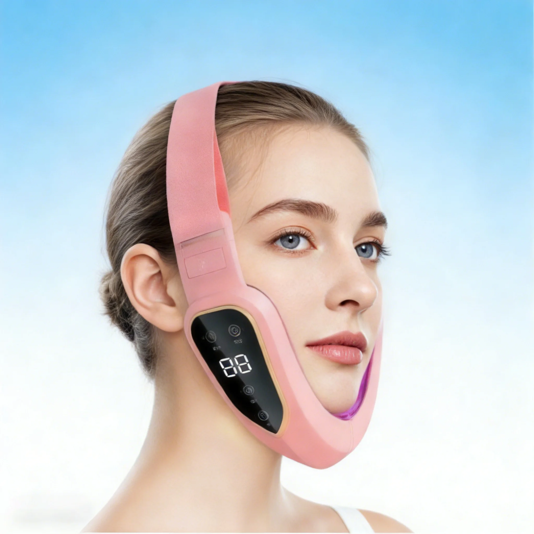 

LED Photon Therapy Facial Slimming Vibration Massager Facial Lifting Device Facial Lifting Double Chin V Face Vibration Massager
