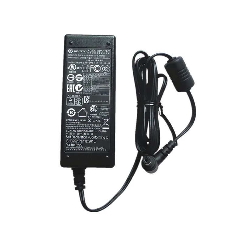 HOIOTO ADS-40SI-19-3 19040E 19V 2.1A 40W 5.5x1.7mm ADS-40SG-19-3 AC Adapter Charger For ACER Monitor Laptop Power Supply