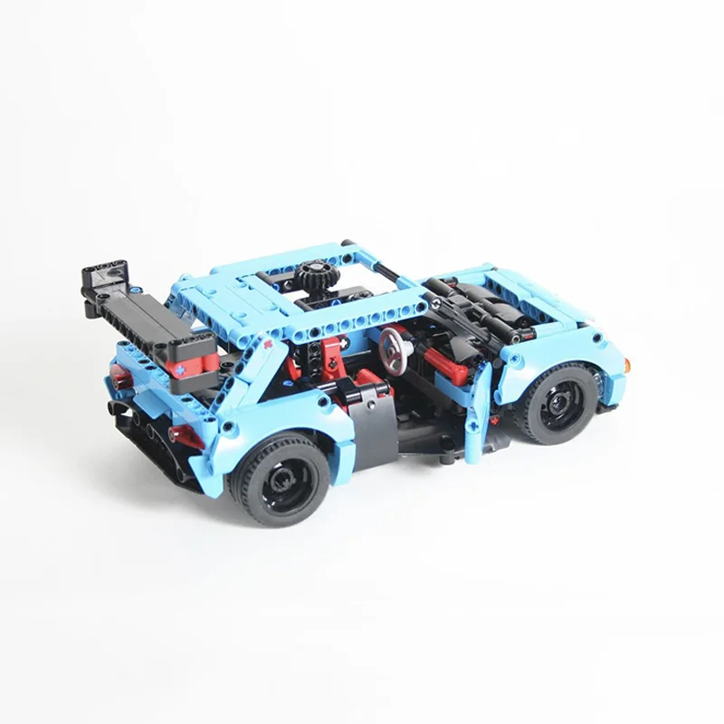 سرعة سباق السيارات نموذج MOC قوالب بناء E-Hatch هاتشباك سباق السيارات وحدات التكنولوجيا الهدايا عطلة تجميع ألعاب أطفال