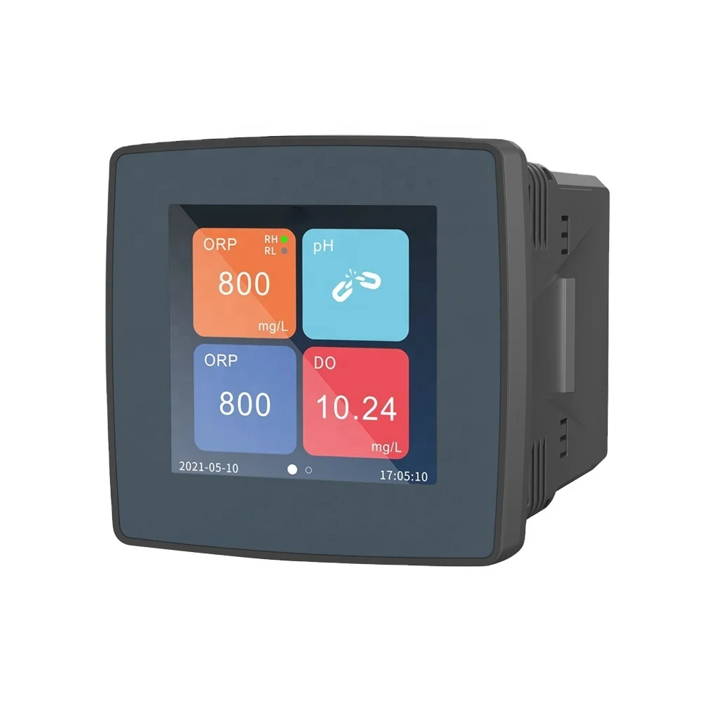 

LH-D6901 Industrial Use Sewage Auqaculture PH Monitors Conductivity Dissolved Oxygen Controller 4 Connects