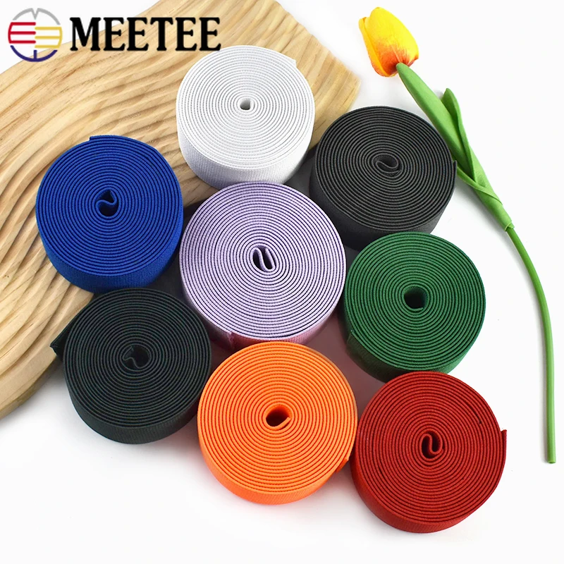 

10M 10-50mm Colored Nylon Rubber Bands Sewing Underwear Elastic Band Belt Sling Clothes Bar Strap Stretch Tape DIY Accessories