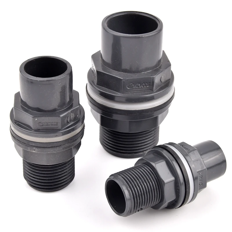 1Pc 20/25/32/40/50/63mm PVC Aquarium Fish Tank Pipe Connector Ank Intake Overflow Drainage Tube Joint Garden Irrigation Adapter