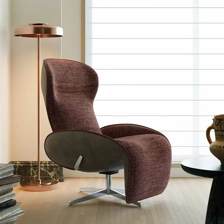 Minimal zero gravity lunch break recliner living room home 360 ° rotating single sofa chair designer leisure chair