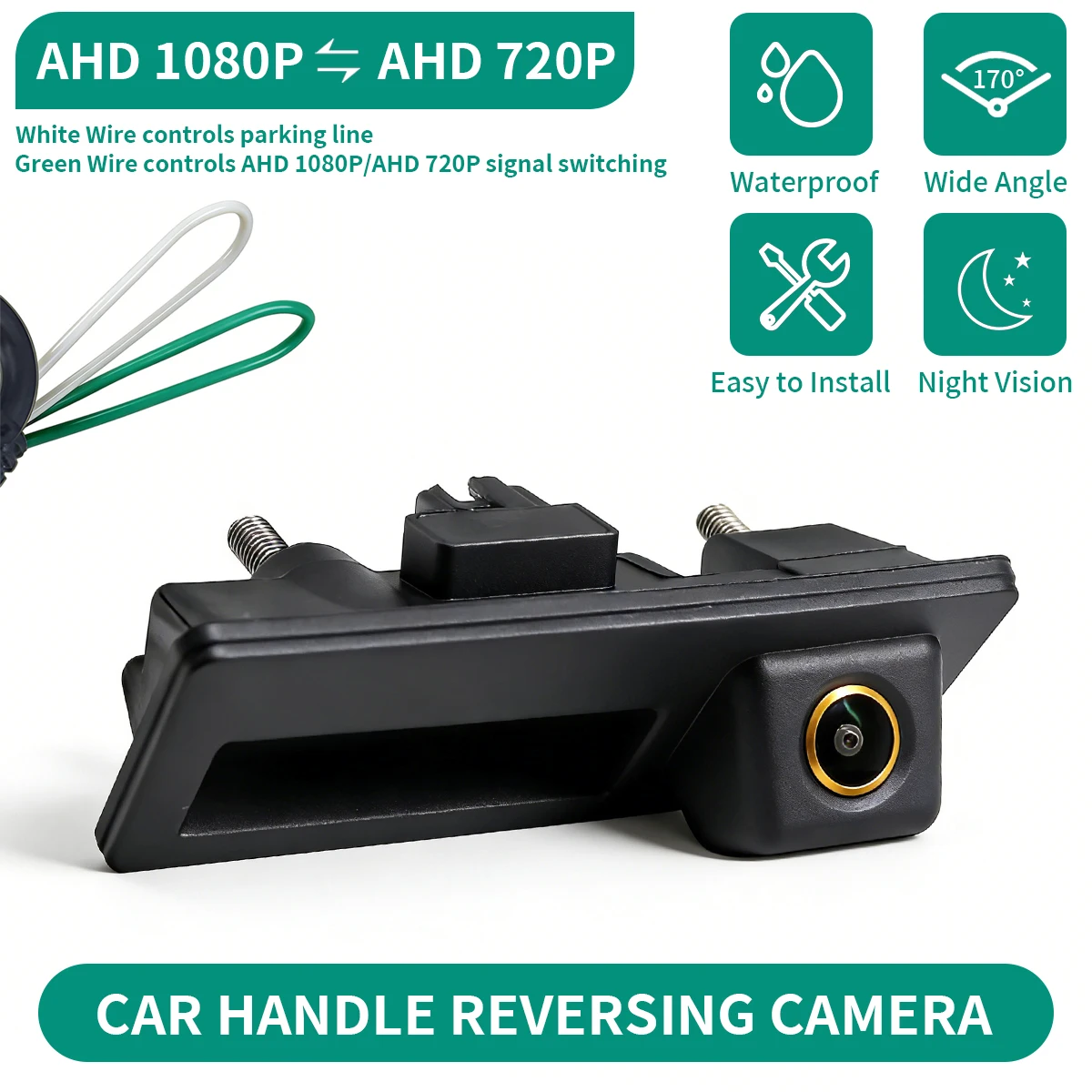 AHD 1080P Vehicle Rear View Trunk Handle Camera for VW Volkswagen Golf Passat B7 B6 Tiguan Jetta MK6 Audi A3 A4 A5 Q5 A6 B6
