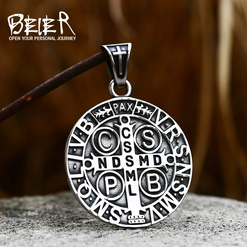 BEIER 2022 New Fashion Stainless Steel High Polish Religious Nursia CSPB CSSML Vintage Jewelry Gift Wholesale