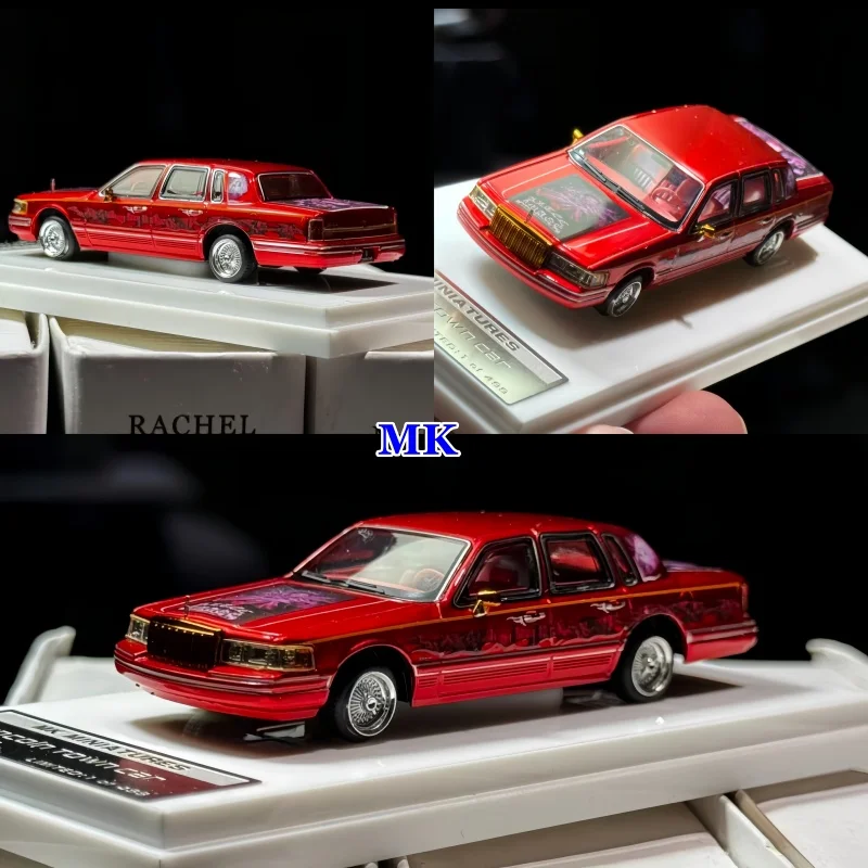 1:64 Lincoln City 1992 Pintura Abstrata Costa Oeste Hangzhou Exposição Edição Limitada Modelo de carro em liga, brinquedo personalizado