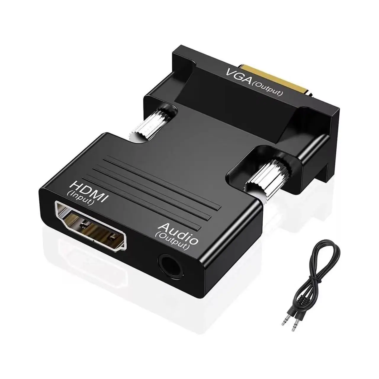 VGA to HDMI-compatible Adapter Converter 1080P HDMI to VGA Adapter For PC Laptop to HDTV Projector Video Audio Converter