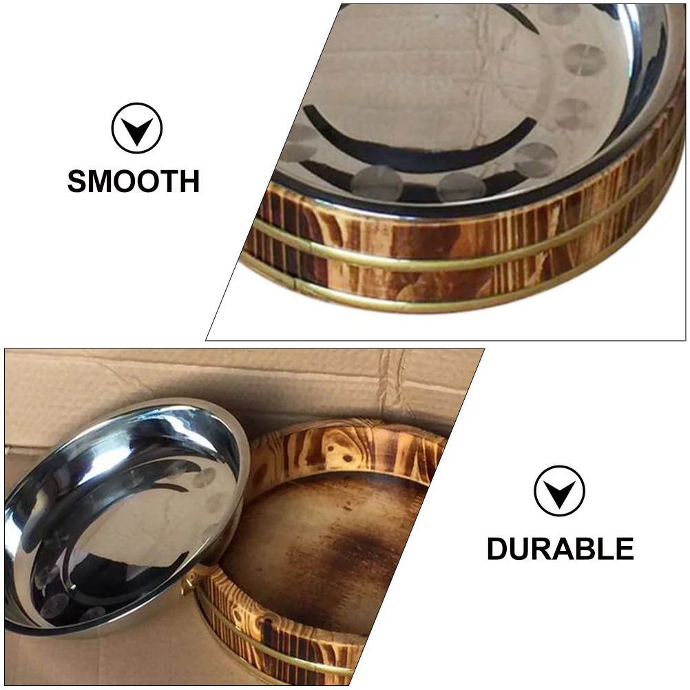 

1Pcs Creative Wooden Rice Bucket Multipurpose Sushi Bowl Practical Food Tray Household Use Rice with Sauteed