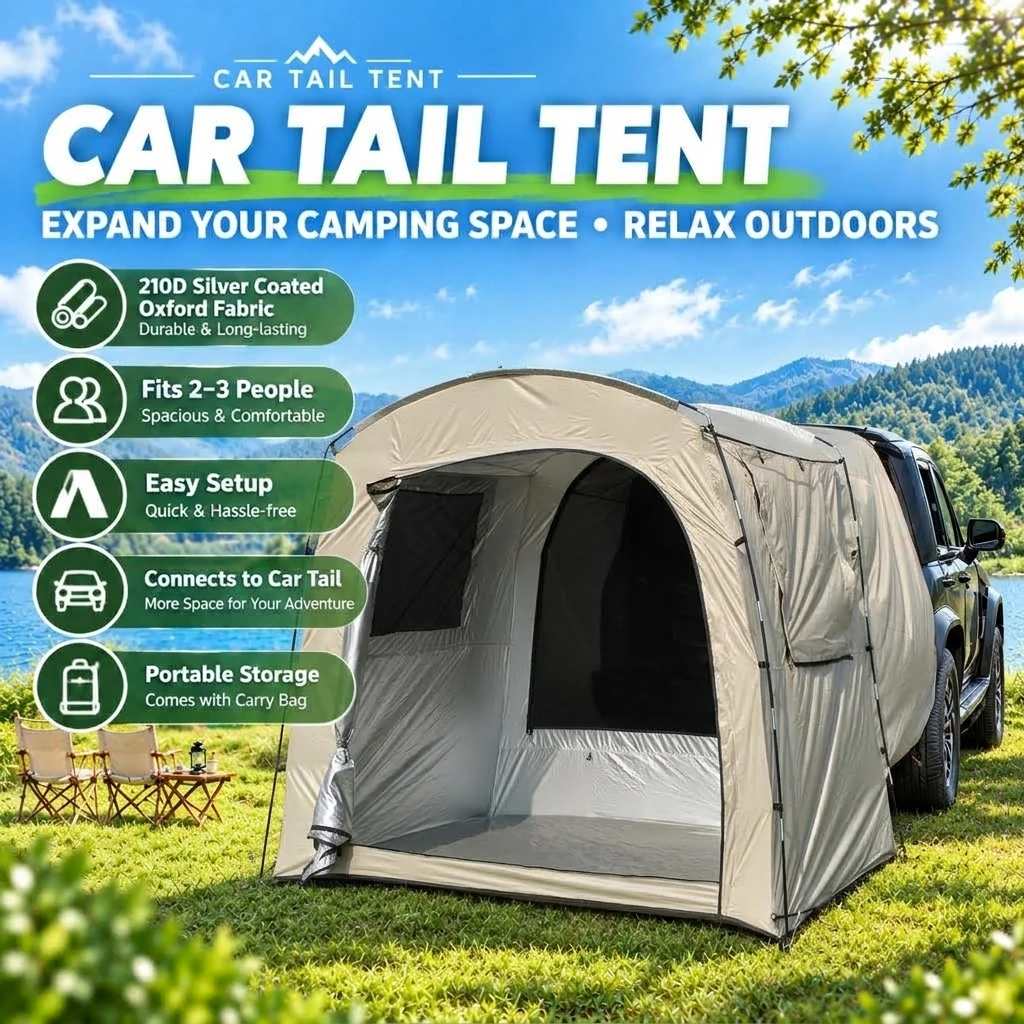 Outdoor Camping Van Tent - Tenda para SUV com varanda e