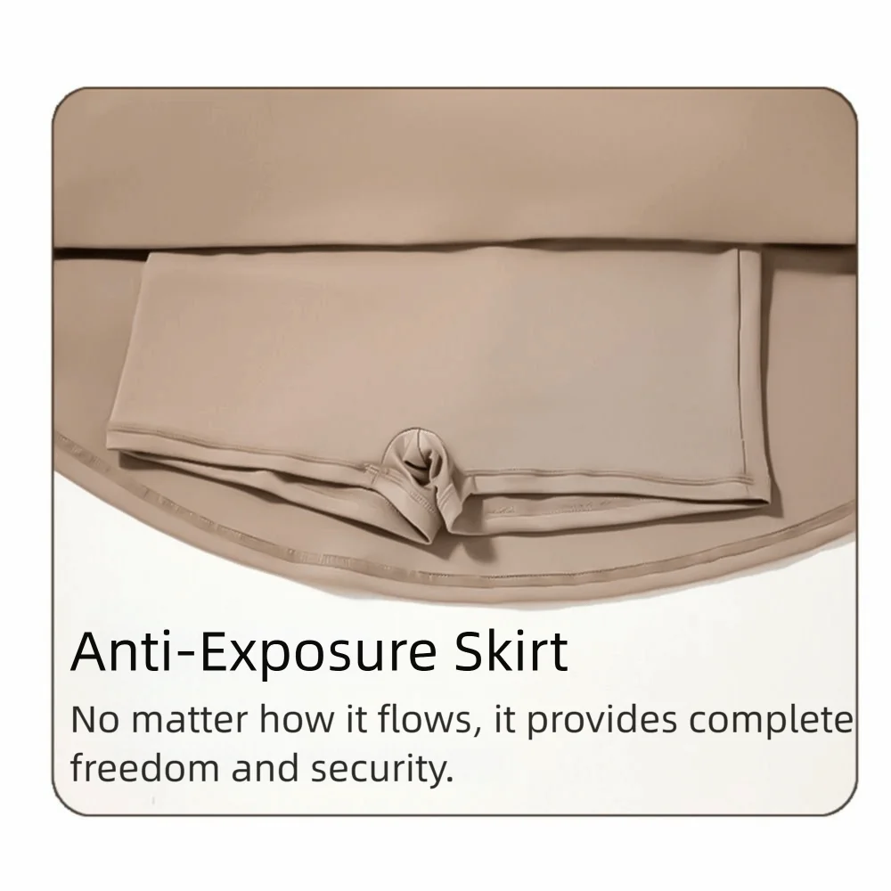 

Seamless Cross-waist Women's Tennis Skirts Soft Stretchy Breathable Sport Golf Skirt High Waist Quick Dry Women Dress Yoga