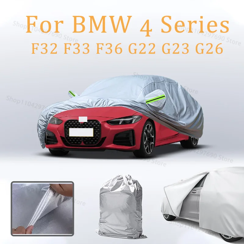 For BMW 4 Series F32 F33 F36 G22 G23 G26 Car Covers Waterproof Auto Sun Shield Cover Anti-UV Snowproof  Exterior Outdoor