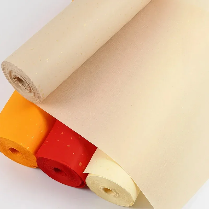 لفة ورق الخط الصيني الياباني نصف ورق شوان الخام ورق الكتابة ماوبيان سومي بدون شبكات من الخيزران