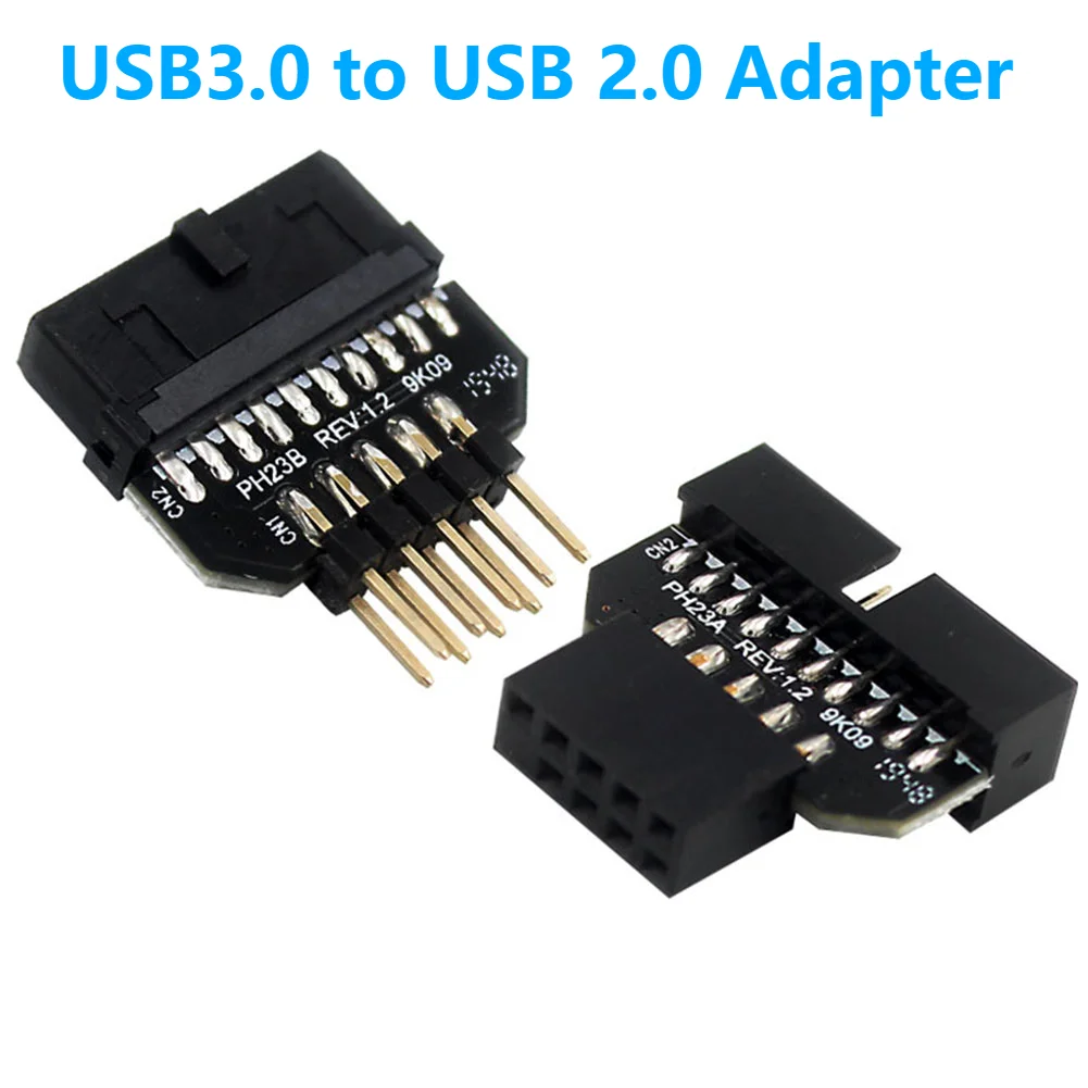 9 Pin USB3.0 To USB 2.0 Adapter Male Housing To USB 3.0 Converter USB3.0 To USB 2.0 Converter Connector for Motherboard Chassis