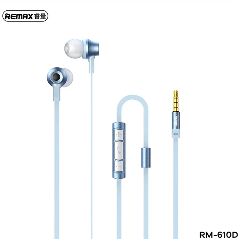 Remax Stereo Muziek In-Ear Metal 3.5Mm Koptelefoon Super Clear Geluidsisolerende Met Microfoon Voor Mobiele Telefoons
