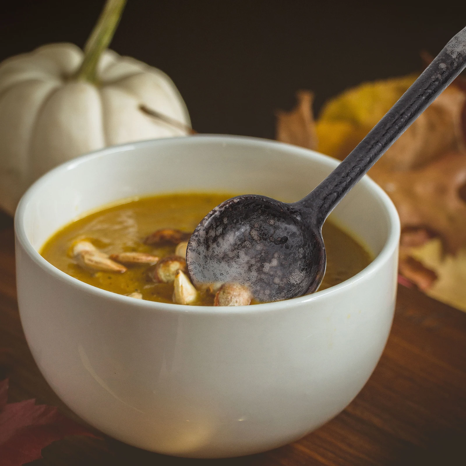 2 قطعة ملاعق شوربة من الخيزران سيراميك عالي الجودة سهل التثبيت مكان بسيط عصري طويل مقبض أدوات مائدة المطبخ #1