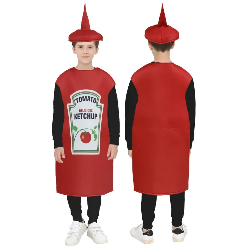 أزياء البطاطس المقلية التأثيرية للأطفال كوس وجبة خفيفة كاتشب معجون الطماطم والشوكولاتة وصلصة الزبدة ملابس الخردل للهالوين كوس #   1