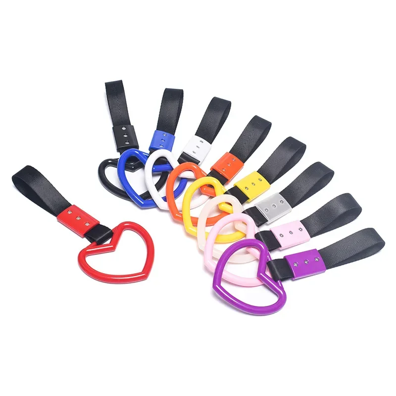 JDM Train Bus Handle Hand Strap 1pcs Tsurikawa Ring Heart Styling Drift Charm Strap Drift Auto Accessories Car Strap
