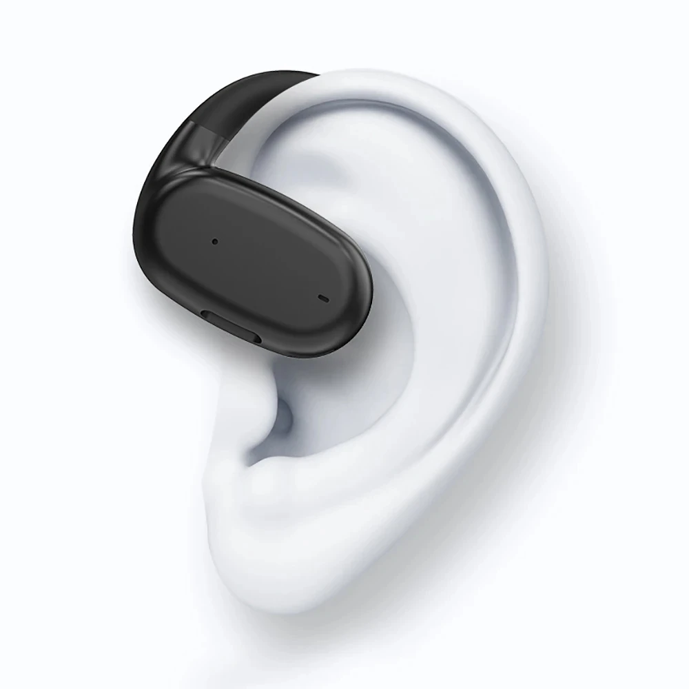 

For New YJ76 Ear Hook Headset Single Left Ear Bluetooth-compatible 5.2 OWS Bone Headset Stereo Noise Reduction Earphones