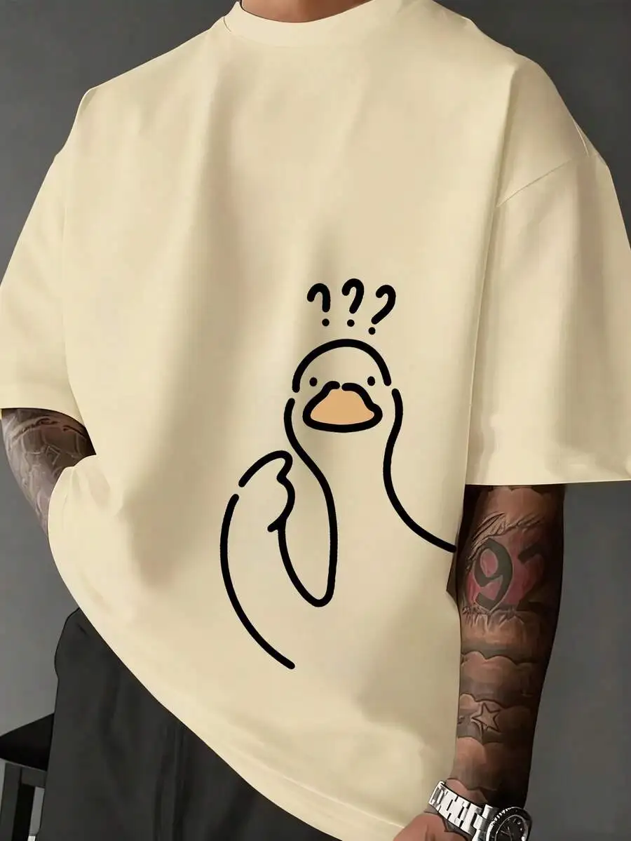 

Mens Casual Cartoon Print Short Sleeve T-Shirt Summer