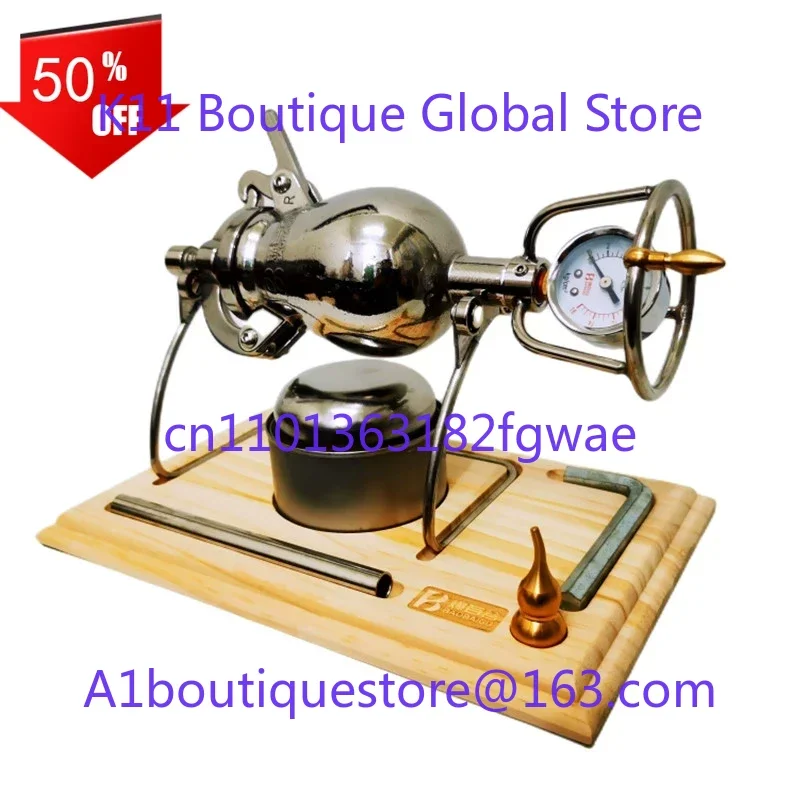 آلة صنع الفشار الصغيرة المنزلية وعاء الفشار الصغير الطراز القديم كرنك اليد 304 الفولاذ المقاوم للصدأ #1