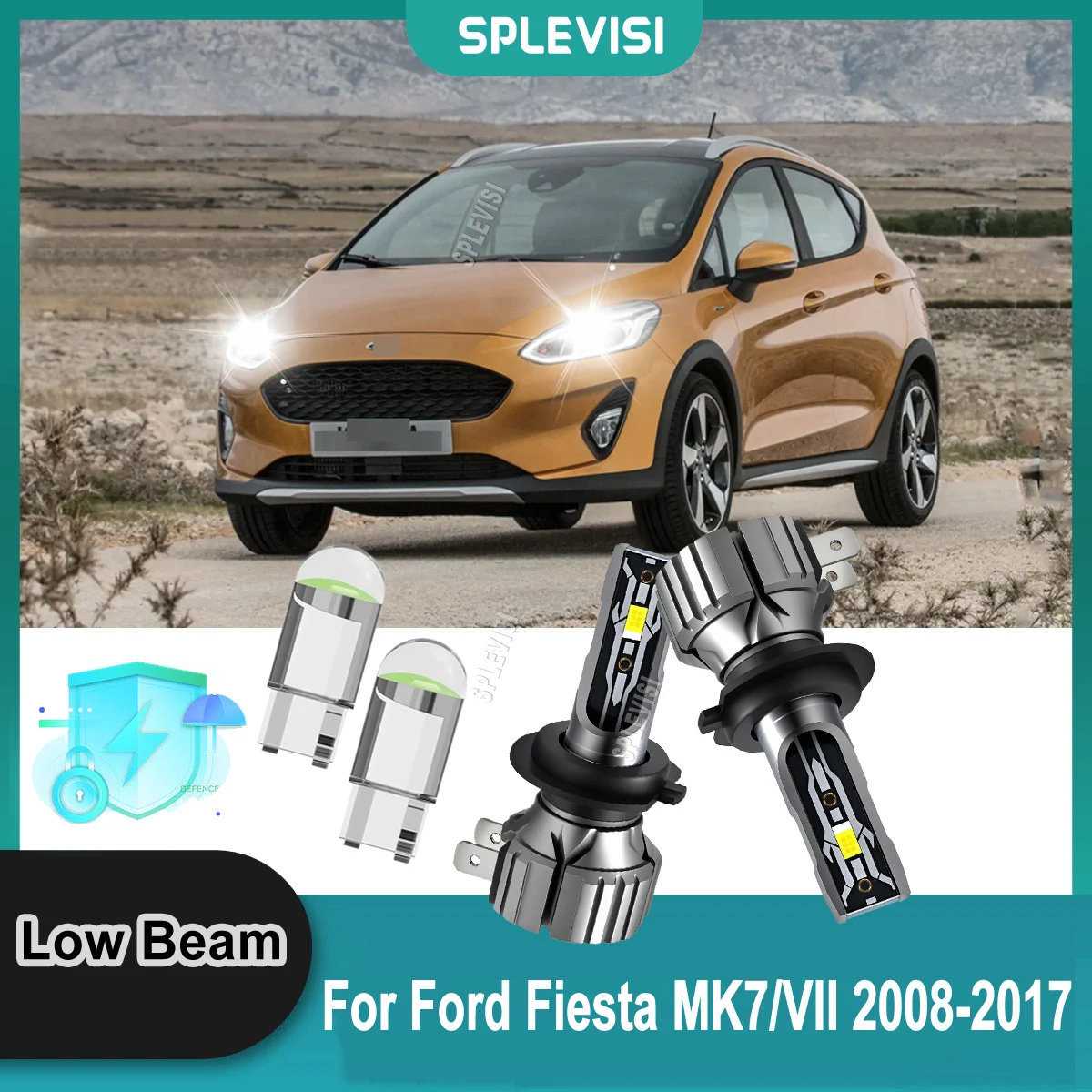 

H7 499 LED White Headlight Low Bulbs -Professional's Choice For Ford Fiesta MK7/VII 2008 2009 2010 2011 2012 2013 2014-2017