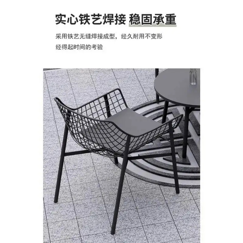 طاولات وكراسي ترفيهية خارجية من الفولاذ المقاوم للصدأ والحديد المطاوع للحدائق والشرفات والفالات ومجموعة أثاث الفناء