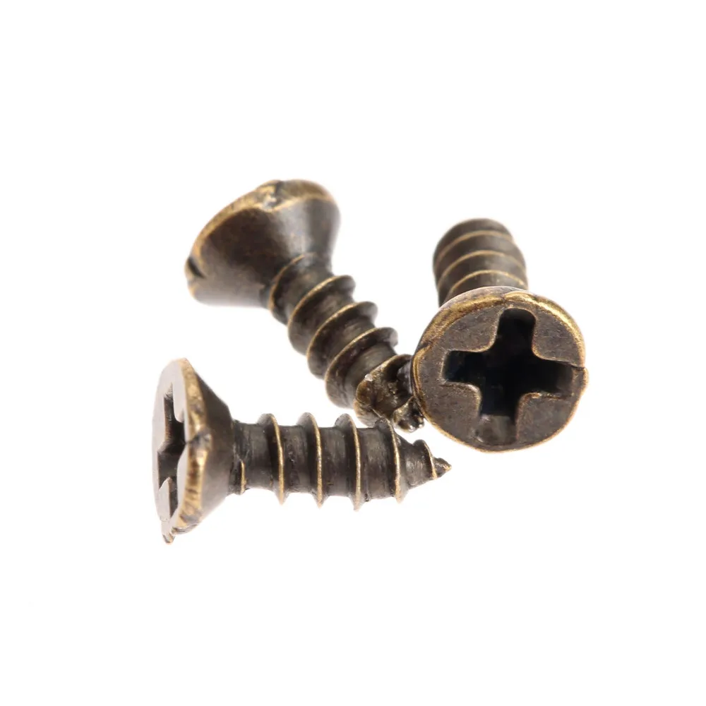200Pcs/set M2 Phillips Plain Furniture Flat Round Countersunk Head Screws Self-Tapping Screws and Bolts Woodworking Tool M2x 6mm