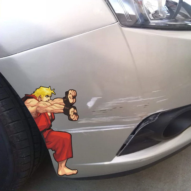 Personality Cartoon King of Fighters Street Fighter Game Anime Stickers Funny Car Creative Car Stickers To Cover Scratches