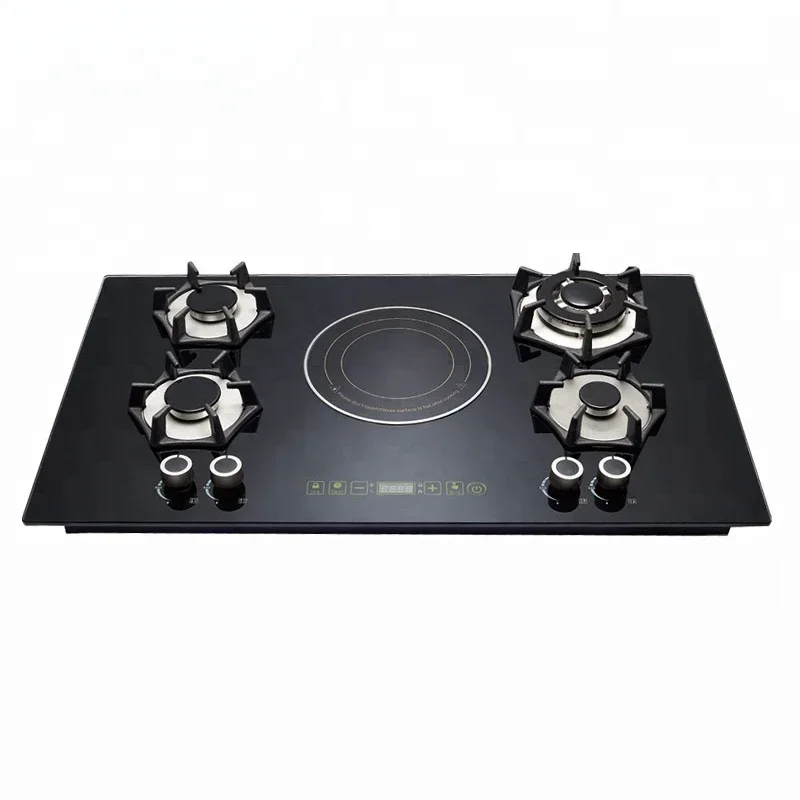 Cooking Appliances Counter Top Built In 5 Burners Hybrid Stove 4 Gas 1 Single Electric Infrared Induction Ceramic Cooker Hob