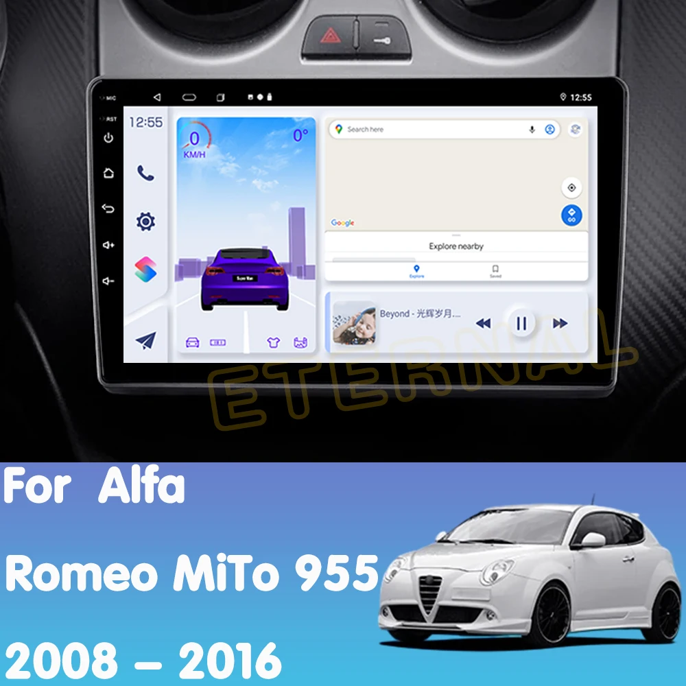 Android 14 Car Radio For Alfa Romeo MiTo 955 2008 - 2016 Multimedia Video Player Navigation Carplay Head Unit NO 2Din DVD 4G BT