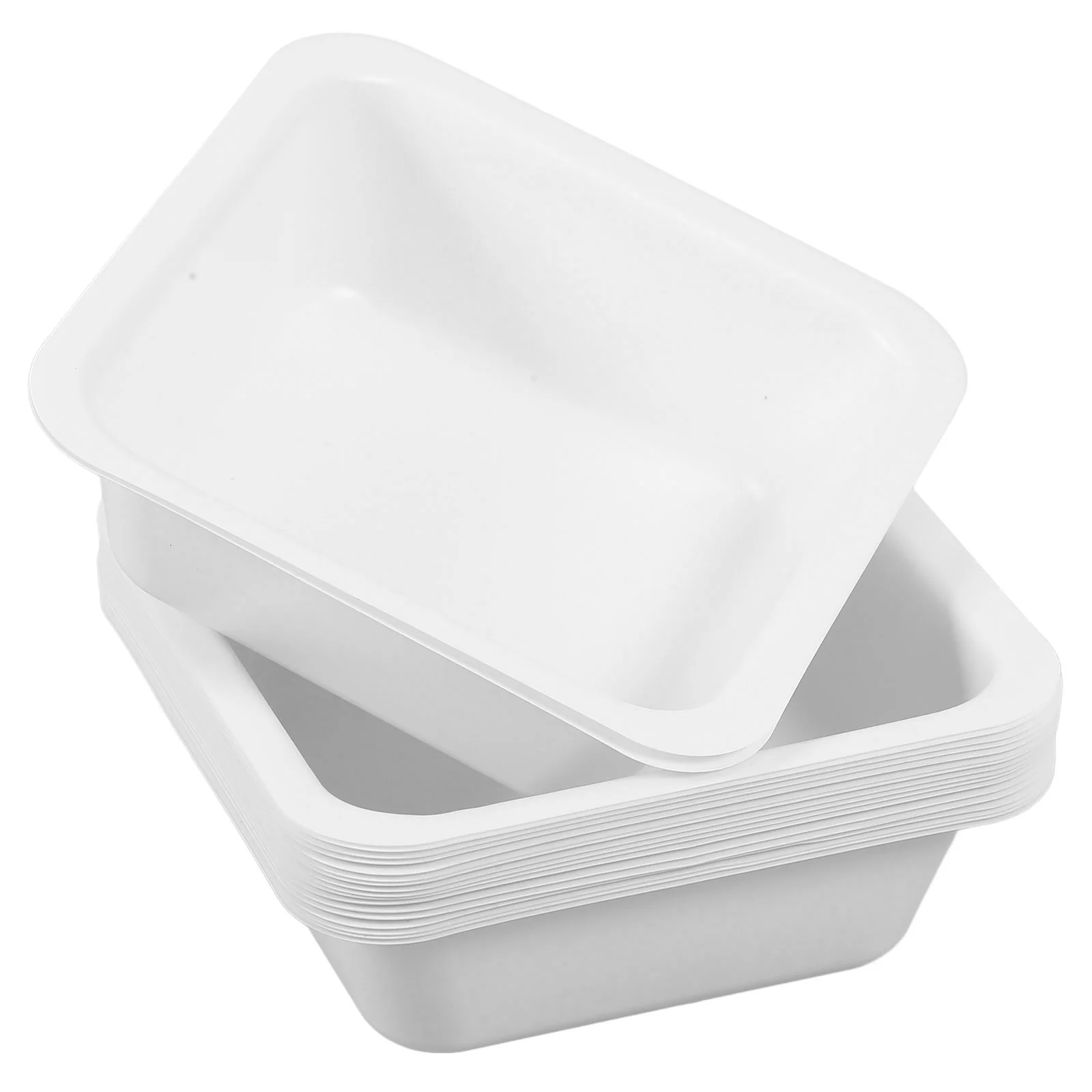 20 Pcs Weighing Pan Square Container Measuring Boat Plate Laboratory Supplies Tray Pans Disposable