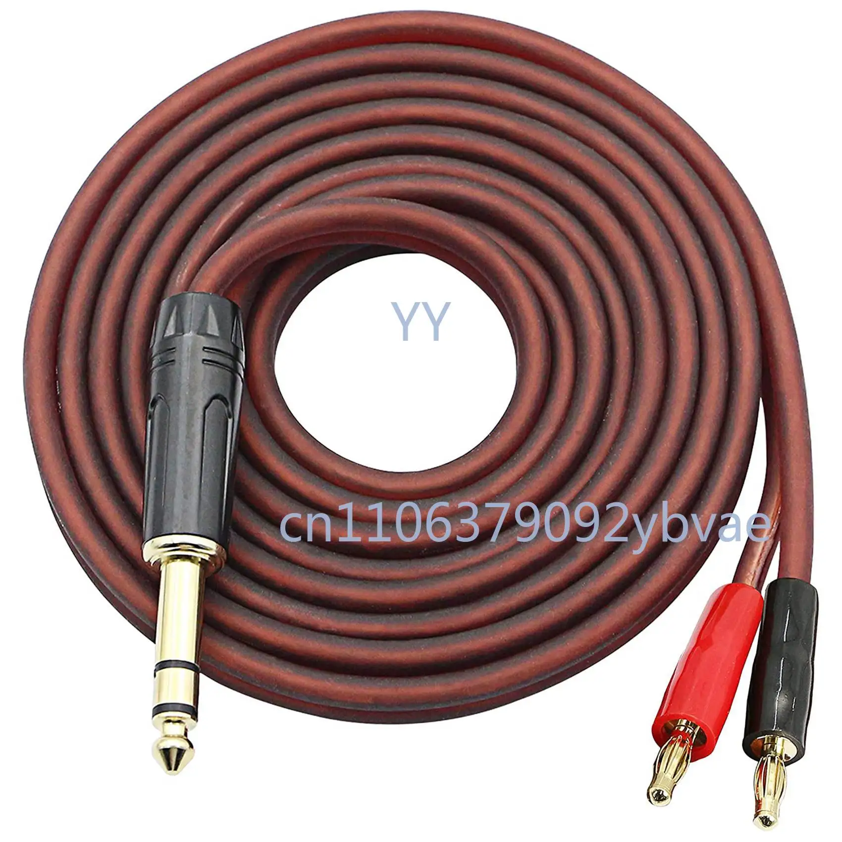 

Кабель для акустических систем 6,35 мм TRS на 4 мм Banana Plug, 2 шт., аудиокабель HiFi из OFC-проволоки