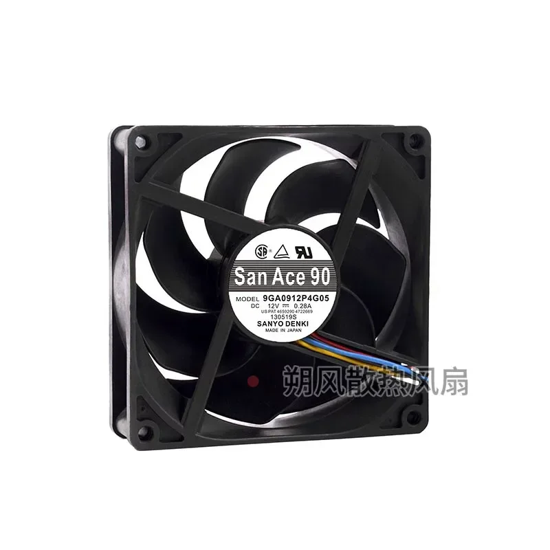 for SANYO 9GA0912P4G05 12V 0.28A 9CM 9025 Four Wire Silent PWM Temperature Control Fan