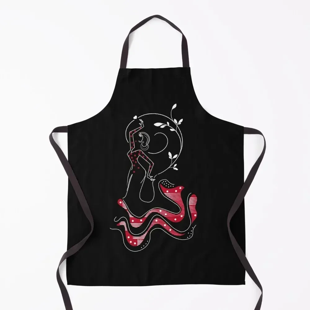 

Flamenco Apron For Hairdresser Home Cleaning Chef Accessory For Woman Apron