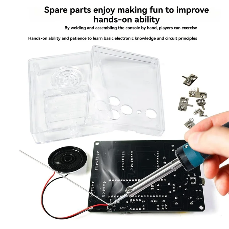 

Dependable-DIY Pixel Game Kit+Voice Mini Pixel Game Console Electronics DIY Kit Soldering Project Practice Solder Learning Set A