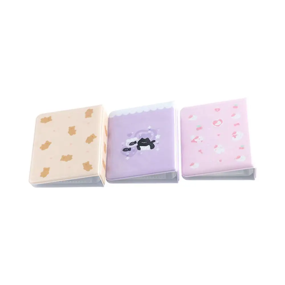 Simpatico album fotografico con orso cartone animato Pastic Ins Custodia per immagini vuote Impermeabile antigraffio Album fotografico con cuore d'amore Mini foto