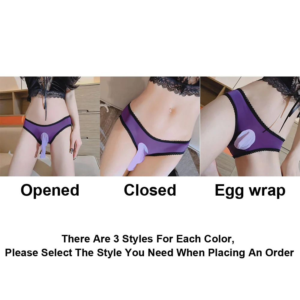 New Men\'s Sexy Ice Silk Hollowed Sissy Lingerie Pouch Panties Bow Tie Briefs Underwear Thin Low Rise Slim Fit Men Briefs