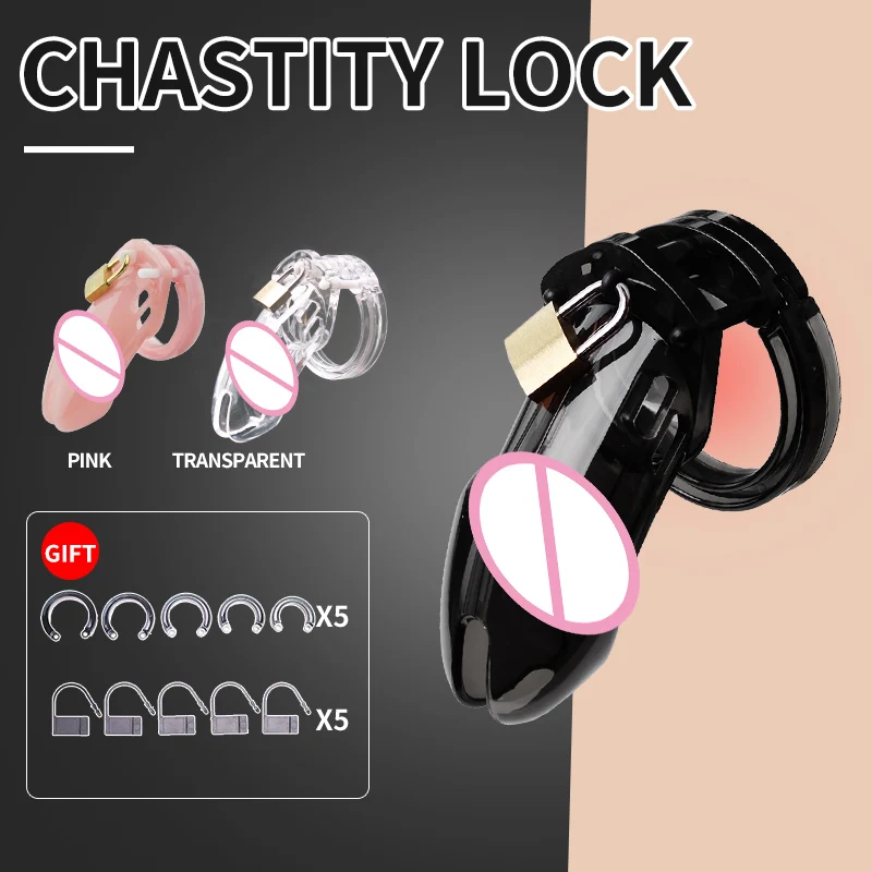 Male Chastity Cage Device Small/Standard Cock Cage with 5 Size Rings Brass Lock Locking Number Tags Erotic Urethral Men SexyToy