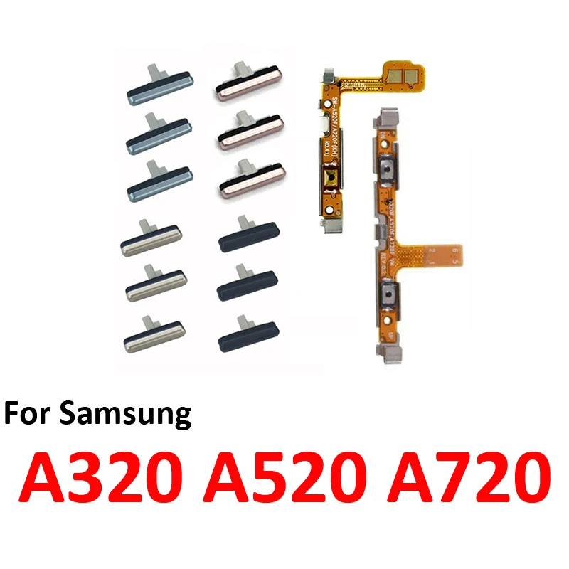 For Samsung Galaxy A3 A5 A7 2017 A320 A520 A720 Phone Power Volume Button On Off External Key Internal Flex Cable Ribbon Parts
