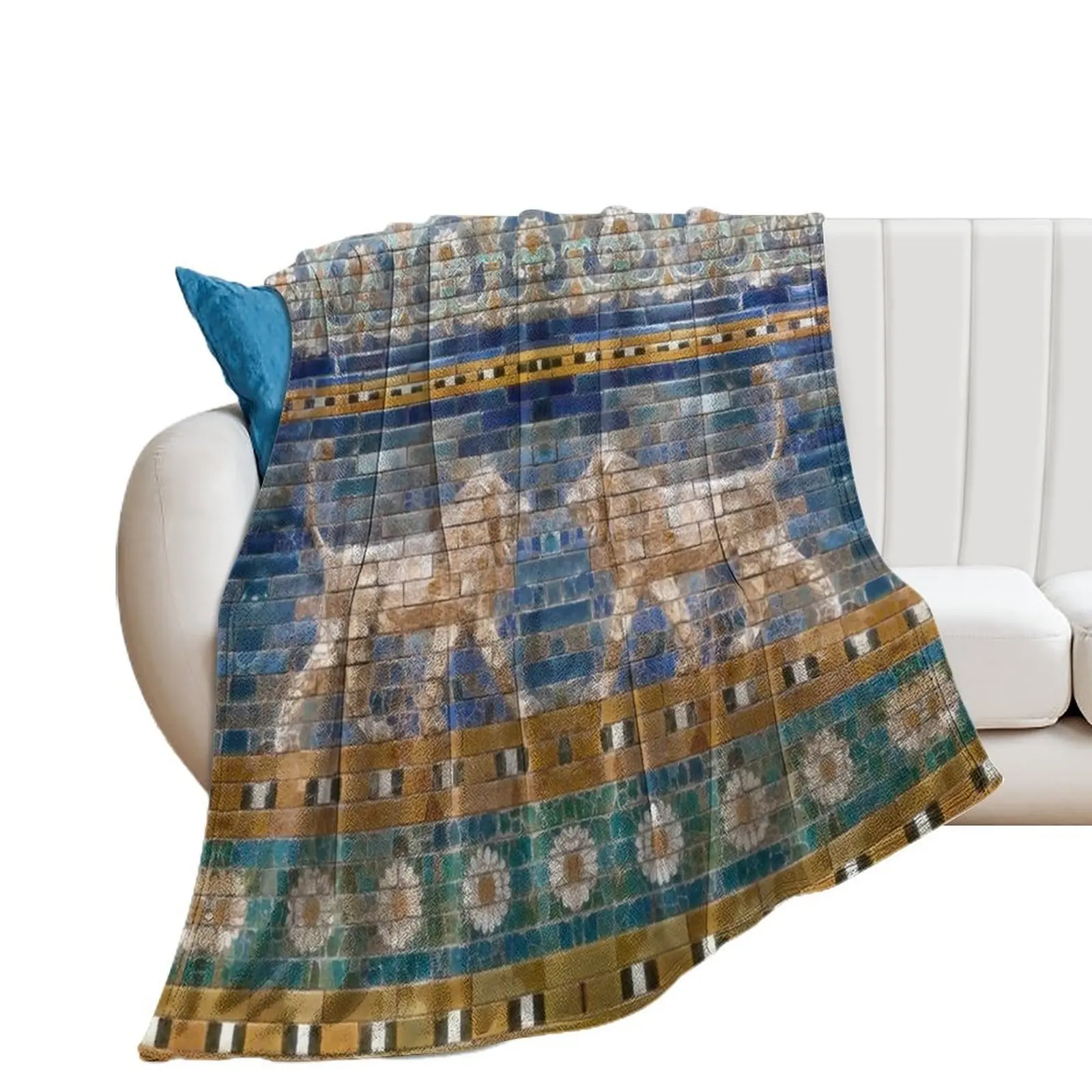 

Lions from Babylon Throw Blanket Hairys Luxury Flannel Blankets