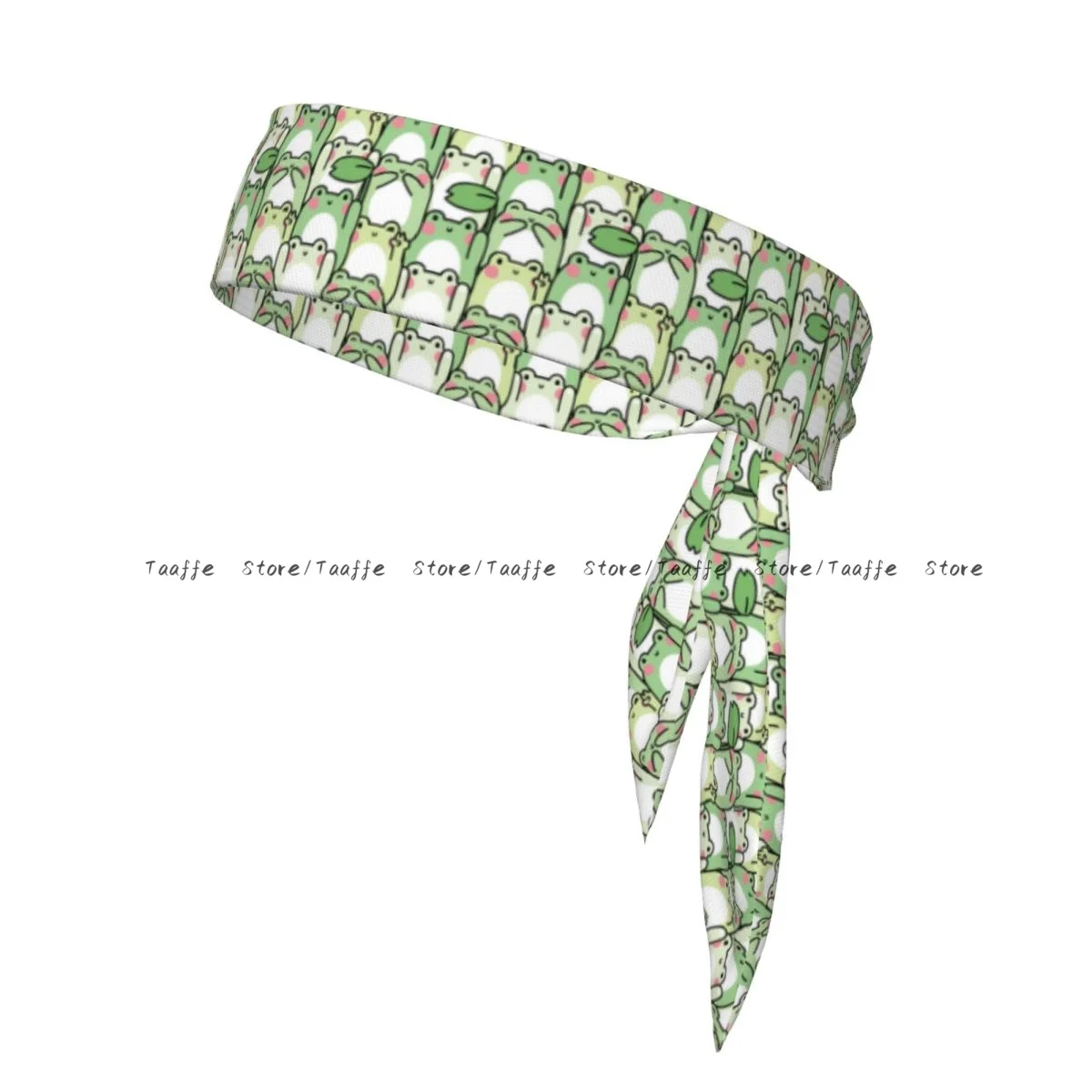 

Head Tie Bandana Cute Frog In Various Poses Head Scarf Wrap Outdoor Sports Sweatband