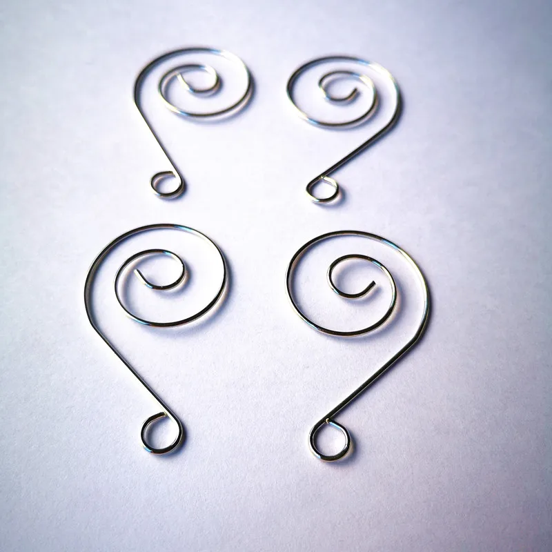 200pcs/lot Silver Spiral Hooks For Crystal Suncather Metal Parts Diy Glass Pendant Accessories Connecting and Hanging Connector