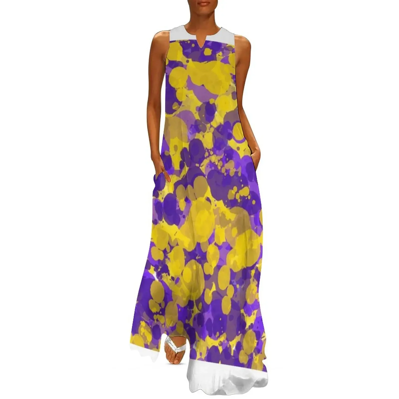 

dukes splatter Long Dress Woman's evening dress Female clothing birthday dress